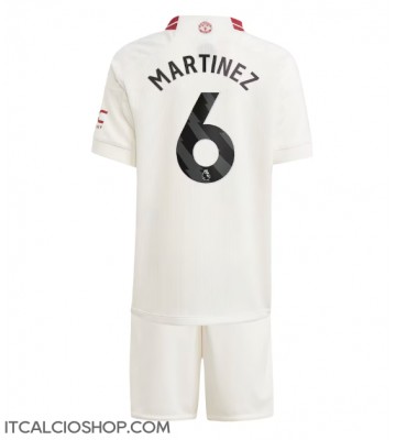 Manchester United Lisandro Martinez #6 Terza Maglia Bambino 2023-24 Manica Corta (+ Pantaloni corti)